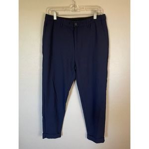 Zara | Men's Navy Blue Elastic Waistband Trouser Size Small